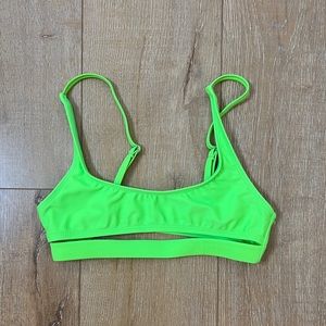 Neon green crop top